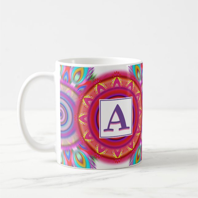 Taza De Café Toxicología psicodélica del arcoiris (Izquierda)