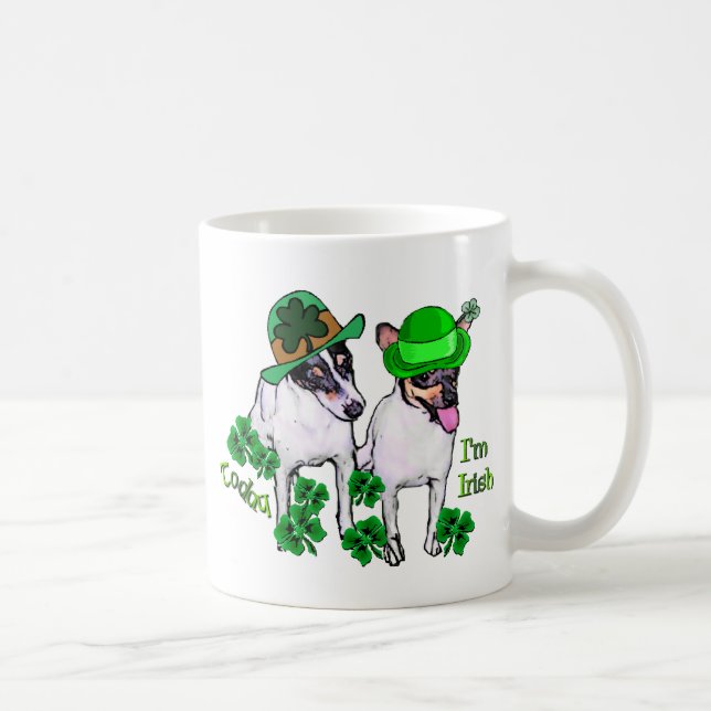 Taza De Café Toy Fox Terrier St Pattys (Derecha)