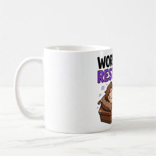 Taza De Café TRABAJA DURO, DESCANSA DURO — Trabajador de Funera