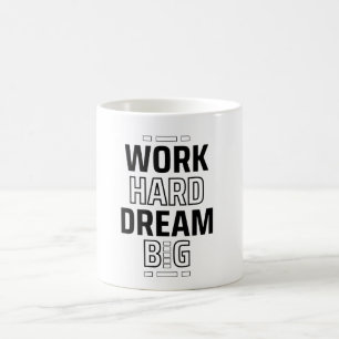 Taza De Café Trabaja Duro Sueña Grande Gorra de Camionero Motiv