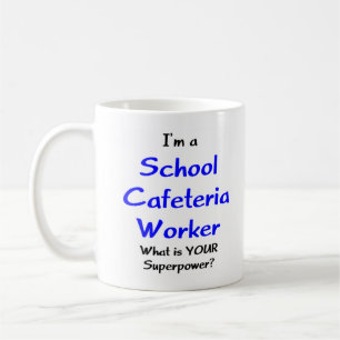 Taza De Café trabajador de cafetería escolar