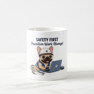 Taza De Café Trabajador de Construcción Francés Seguridad Prime