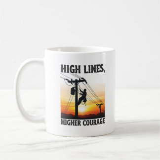Taza De Café Trabajador de línea eléctrica inspirador