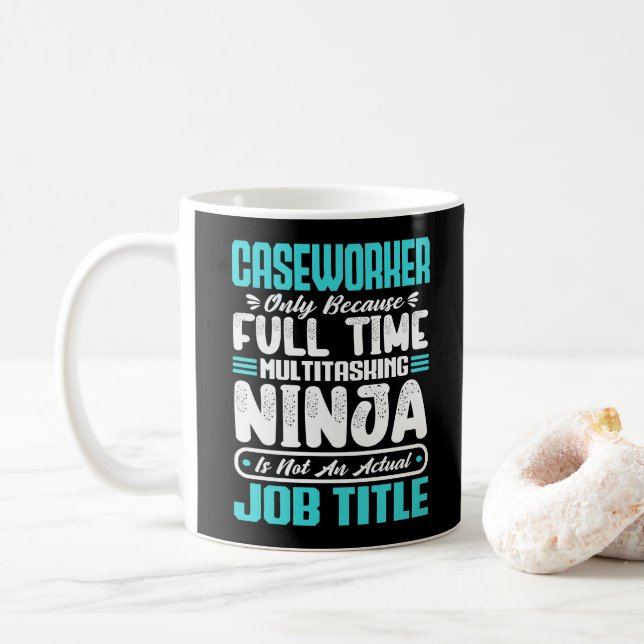Taza De Café Trabajador en Caso Cargo Profesional Funny Casewor (Con donut)