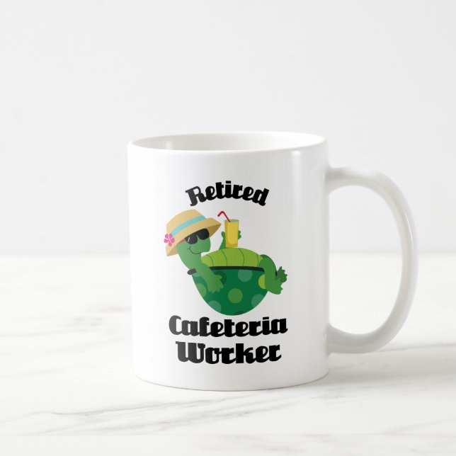 Taza De Café Trabajador jubilado de la cafetería (tortuga) (Derecha)