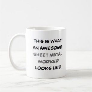 Taza De Café trabajador metalizado de hoja, impresionante