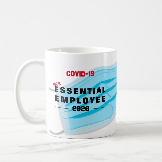 Taza De Café TRABAJADOR NO ESENCIAL Covid-19 Keyworker MUG (Izquierda)