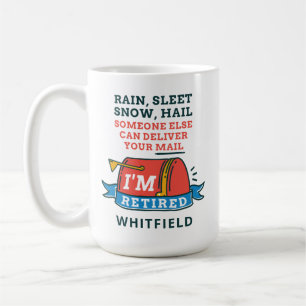 Taza De Café Trabajador Postal Jubilado Reparto de Correo Perso