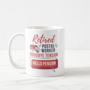 Taza De Café Trabajador Postal Jubilado Reparto de Correo Regal