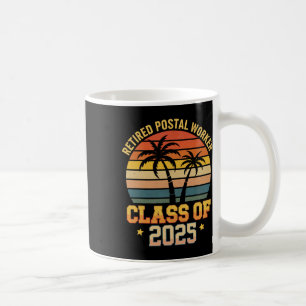 Taza De Café Trabajador Postal Jubilado Vintage Clase De 2025 R