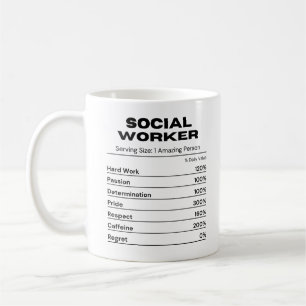 Taza De Café Trabajador Social Apasionado Determinado Trabajo