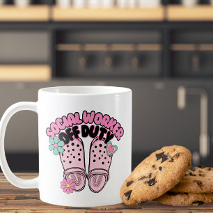 Taza De Café Trabajador social fuera de servicio