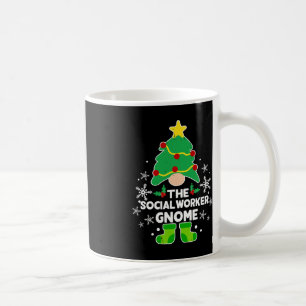 Taza De Café Trabajador social Gnome Xmas Navidades de vacacion