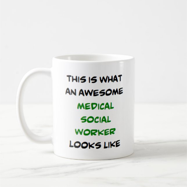 Taza De Café trabajador social médico, impresionante (Izquierda)