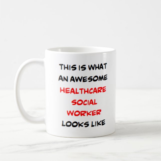 Taza De Café trabajador social sanitario, impresionante (Izquierda)