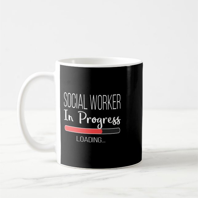 Taza De Café Trabajador Social Trabajo Estudiante MSW Master Gi (Izquierda)