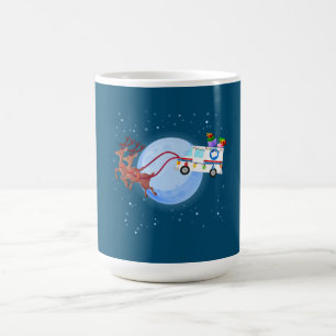 Taza De Café Trabajadores postales Navidades de Mail Truck Funn