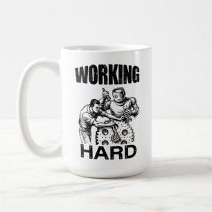 Taza De Café trabajando duro