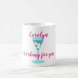 Taza De Café Trabajando para ginebra, cóctel de vidrio, cualqui