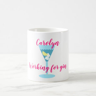 Taza De Café Trabajando para ginebra, cóctel de vidrio, cualqui