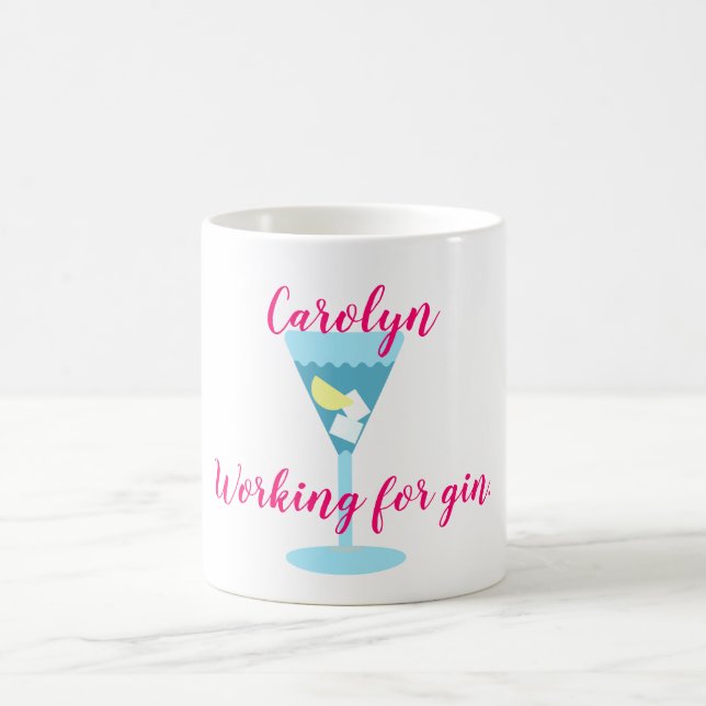 Taza De Café Trabajando para ginebra, cóctel de vidrio, cualqui (Centro)