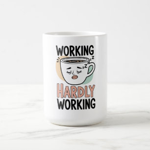Taza De Café Trabajando poco - Funny Coffee Mug for Lazy