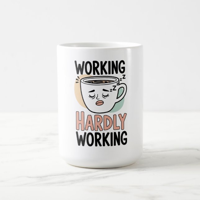 Taza De Café Trabajando poco - Funny Coffee Mug for Lazy (Centro)