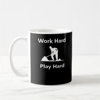 Taza De Café Trabajar duro y trabajar duro con trabajo duro - C