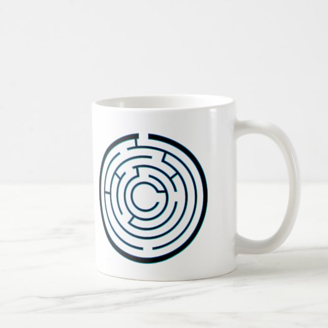Taza De Café Trabajar el laberinto mientras despiertas (Derecha)