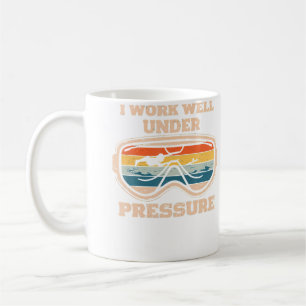 Taza De Café Trabajo Bien Bajo Presión Buceo Deporte Oceánico