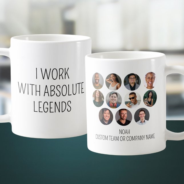 Taza De Café Trabajo Con Leyendas Absolutas 11 Equipo De Oficin (I Work With Absolute Legends 11 Photo Office Team Coffee Mug
)