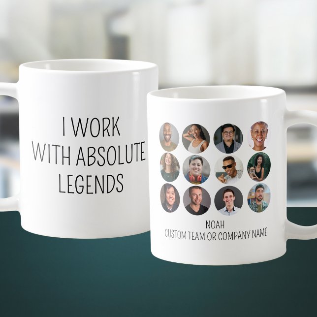 Taza De Café Trabajo Con Leyendas Absolutas 12 Equipo De Oficin (I Work With Absolute Legends 12 Photo Office Team Coffee Mug
)