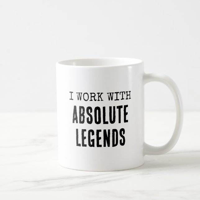 Taza De Café Trabajo con una leyenda absoluta y trabajo gracios (Derecha)