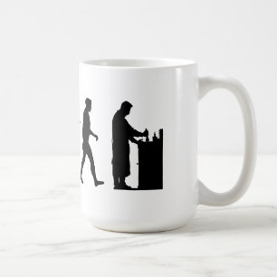 Taza De Café Trabajo de la evolución de la química del