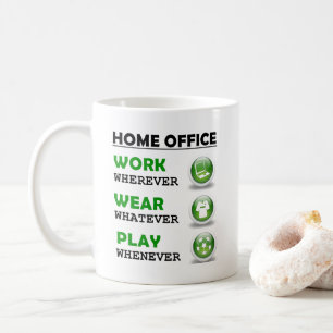 Taza De Café Trabajo desde la oficina doméstica divertida