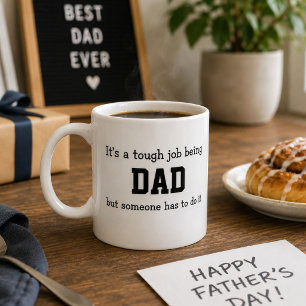 Taza De Café Trabajo Duro Ser Papá Regalo Divertido Para El Día