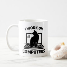 Trabajo en computadoras, amante de los gatos diver