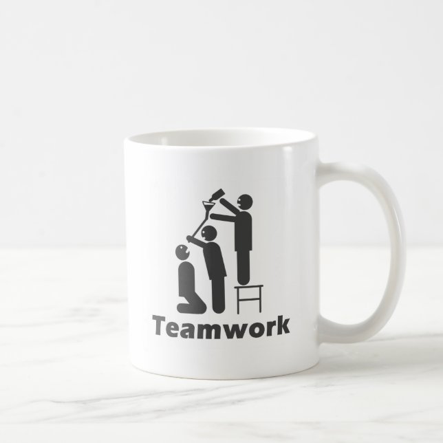 Taza De Café Trabajo en equipo - mercancía de motivación (Derecha)