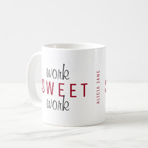 Taza De Café Trabajo gracioso de trabajo doméstico tipografía d