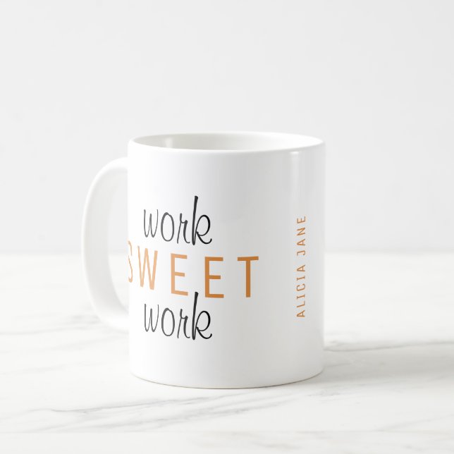 Taza De Café Trabajo gracioso de trabajo doméstico tipografía d (Anverso izquierdo)