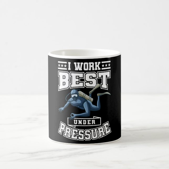 Taza De Café Trabajo Mejor Bajo Presión Buceador Comercial (Centro)