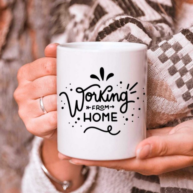 Taza De Café Trabajo personalizado desde casa | Tipografía | (Subido por el creador)