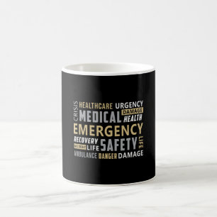 Taza De Café Trabajo piloto de emergencia paramédica de control