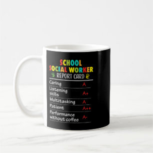 Taza De Café Trabajo social escolar Gracioso regalo para mujere