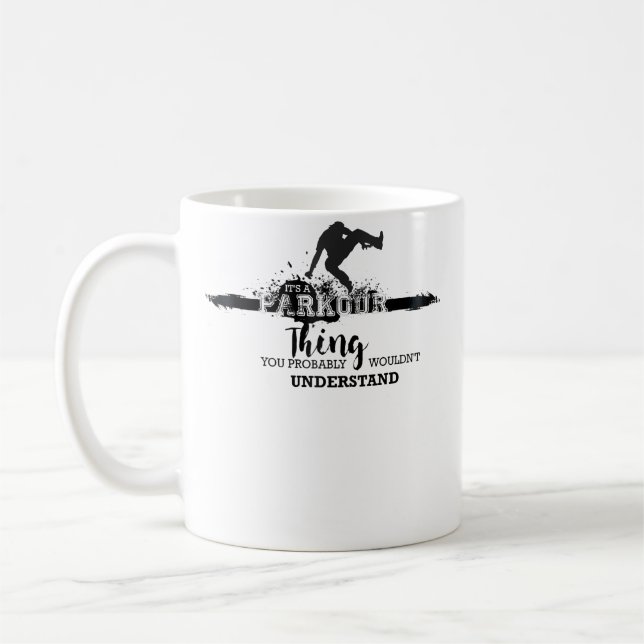 Taza De Café Traceur de Parkour Libre (Izquierda)