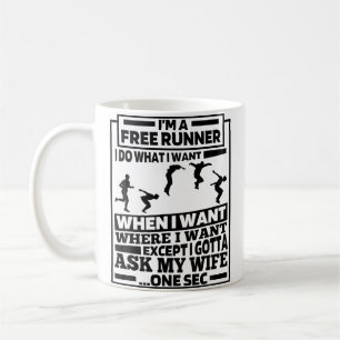 Taza De Café Traceur Runner Parkour - Corriendo Libre Divertido