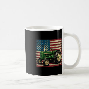 Taza De Café Tractor agrícola bandera de EE. UU. Tractor americ