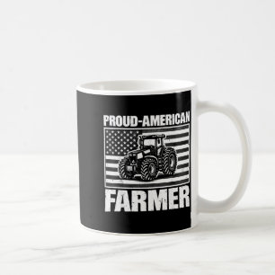 Taza De Café Tractor Antiguo Bandera EEUU Orgulloso Granjero Am