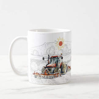 Taza De Café Tractor de granja de cosecha de vintage personaliz