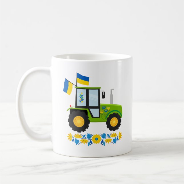 Taza De Café Tractor de Ucrania caprichoso (Izquierda)